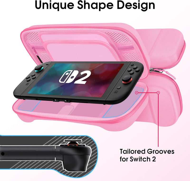 FINTIE Carrying Case for Nintendo Switch 2 (2025), Gaming Travel Bag with 19 Game Card Slots