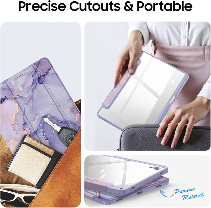 Galaxy Tab S11 5G 11-inch (2025) Hybrid Slim Case with Clear Back | Fintie