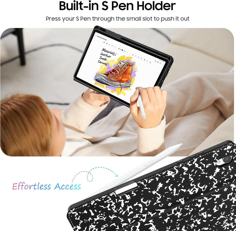 Galaxy Tab S11 5G (SM-X730/SM-X736B) 2025 Multi-Angle Viewing Case with Soft TPU Back | Fintie