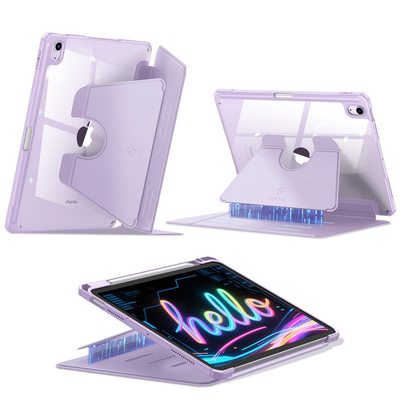 iPad Air 11-inch (M3/M2 Chip) Magnetic Stand Case w/Clear Back Cover & Pencil Holder | Fintie