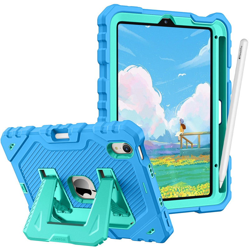 iPad Mini 7th Gen (A17 Pro), iPad Mini 6th Gen Rugged Shockproof Case with Kickstand, 3-Layer Protection, Kid-Friendly | Fintie
