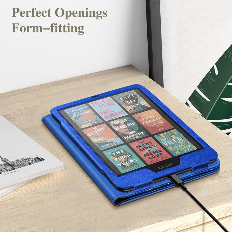 Kindle Paperwhite/Kindle Colorsoft 7" (12th Gen, 2024) Vegan Leather Sleeve Case with Stand and Handstrap | Fintie