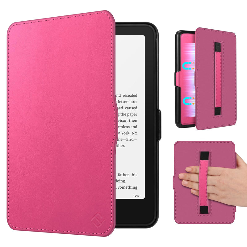 Slim Case for Kindle Paperwhite 12th Gen & Kindle Colorsoft, with Hand Strap & Magnetic Shell Cover | Fintie