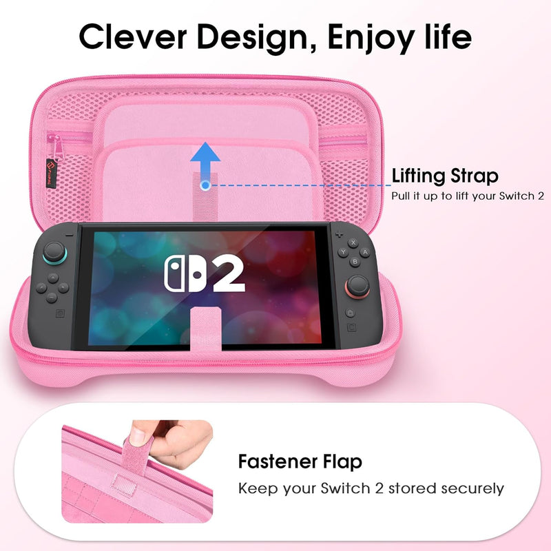FINTIE Carrying Case for Nintendo Switch 2 (2025), Gaming Travel Bag with 19 Game Card Slots
