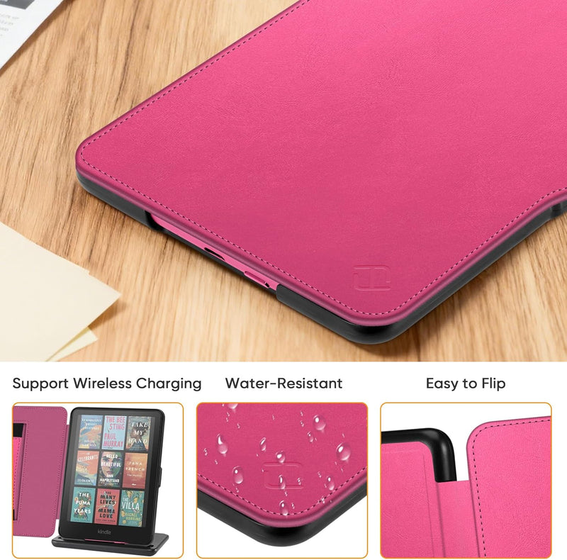 Slim Case for Kindle Paperwhite 12th Gen & Kindle Colorsoft, with Hand Strap & Magnetic Shell Cover | Fintie
