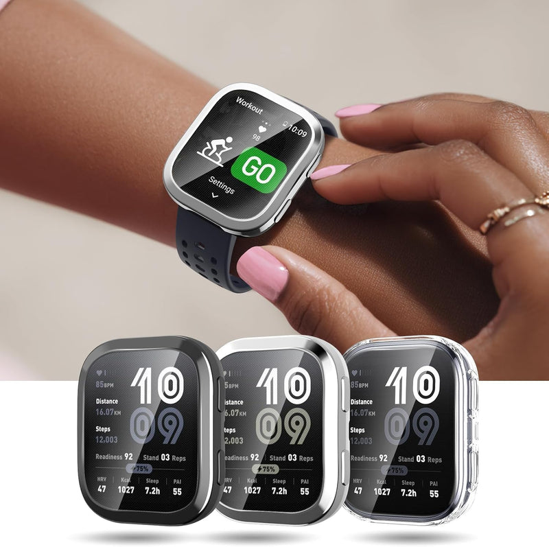 [3 Pack] Screen Protector Case for Amazfit Bip 6, Scratch-Proof Case Cover | Fintie