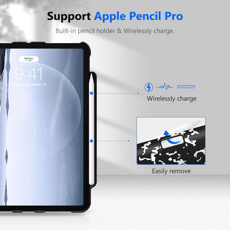 iPad Pro 11-inch 2024 (M4 chip) 360-Degree Swiveling Stand Case | Fintie