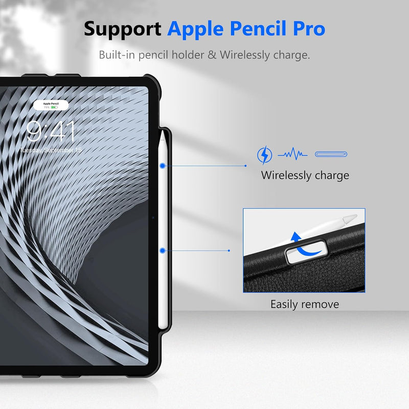 iPad Pro 11-inch 2024 (M4 chip) 360-Degree Swiveling Stand Case | Fintie