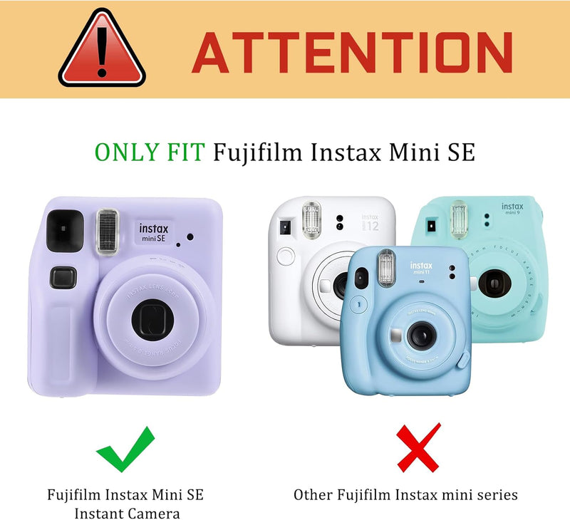Fujifilm Instax Mini SE Instant Camera Protective Case, Vegan Leather Camera Bag | Fintie