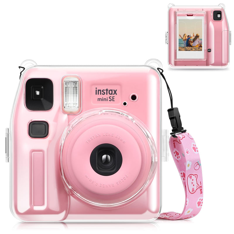 Fujifilm Instax Mini SE Instant Camera Protective Clear Case, HardShell Cover with Upgraded Film Pocket | Fintie