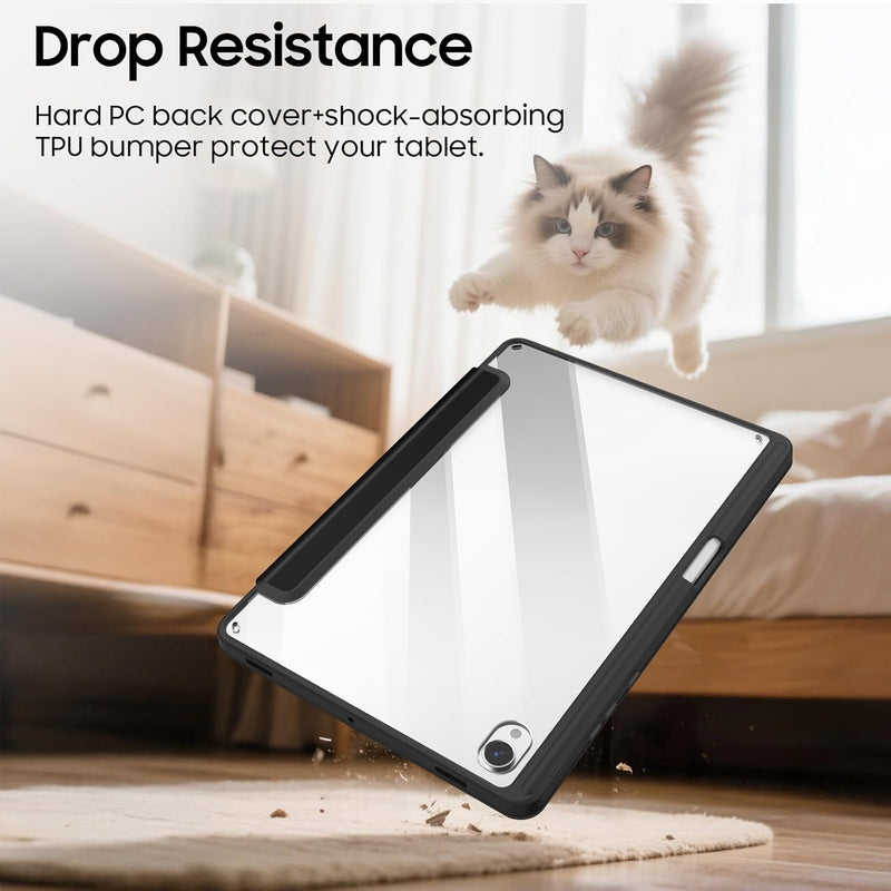 Galaxy Tab S11 5G 11-inch (2025) Hybrid Slim Case with Clear Back | Fintie