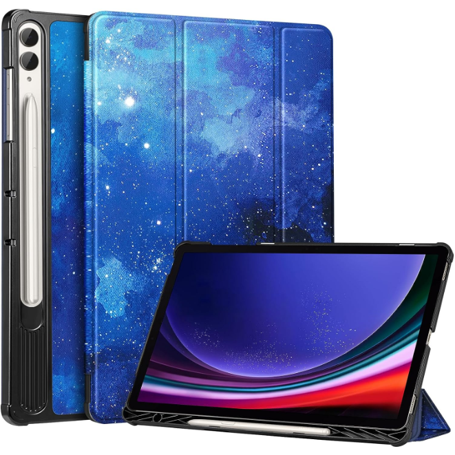 Galaxy Tab S10 Plus (2024)/ Tab S9 Plus (2023) Tri-Fold Slim Case w/ S Pen Holder | Fintie