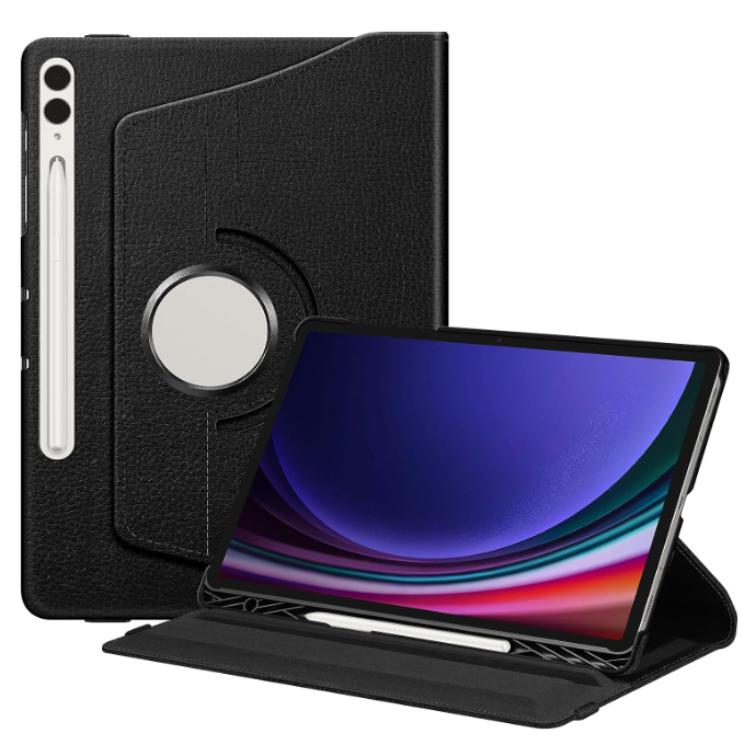 Galaxy Tab S10 Plus/Tab S9 Plus 12.4-inch 360-Degree Rotating Case w/ S Pen Holder | Fintie