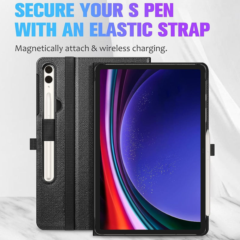 Galaxy Tab S10 Plus/ Tab S9 Plus 12.4" Multi-Angle Case w/ Elastic Band | Fintie