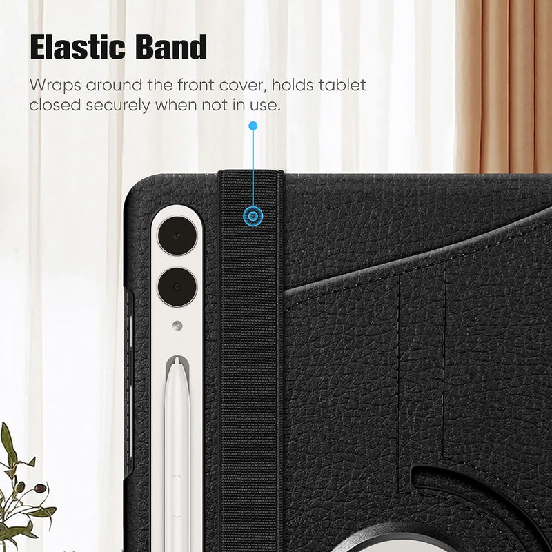 Galaxy Tab S10 Plus/Tab S9 Plus 12.4-inch 360-Degree Rotating Case w/ S Pen Holder | Fintie