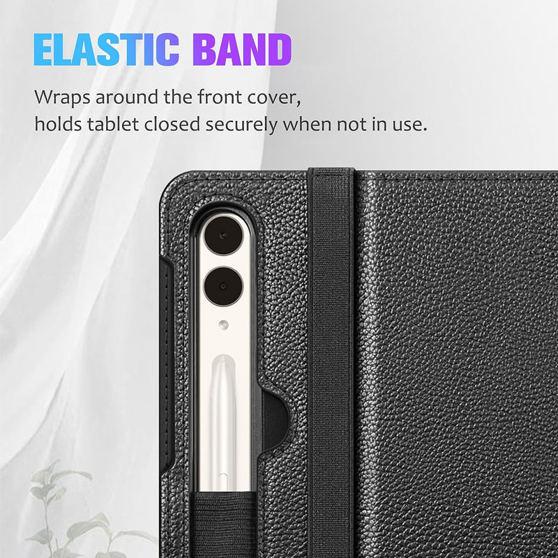 Galaxy Tab S10 Plus/ Tab S9 Plus 12.4" Multi-Angle Case w/ Elastic Band | Fintie