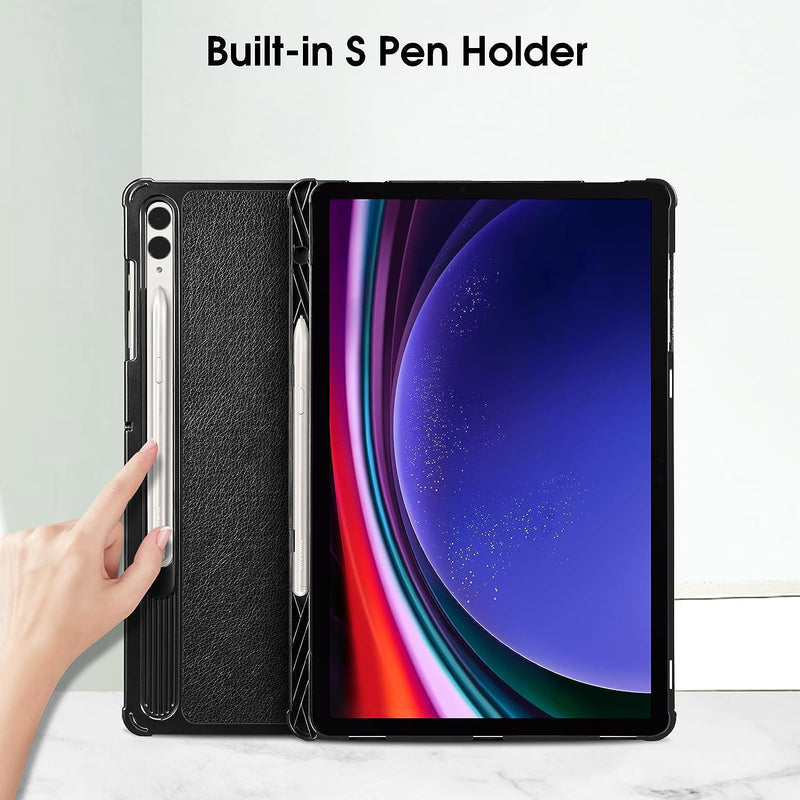 Galaxy Tab S10 Plus (2024)/ Tab S9 Plus (2023) Tri-Fold Slim Case w/ S Pen Holder | Fintie