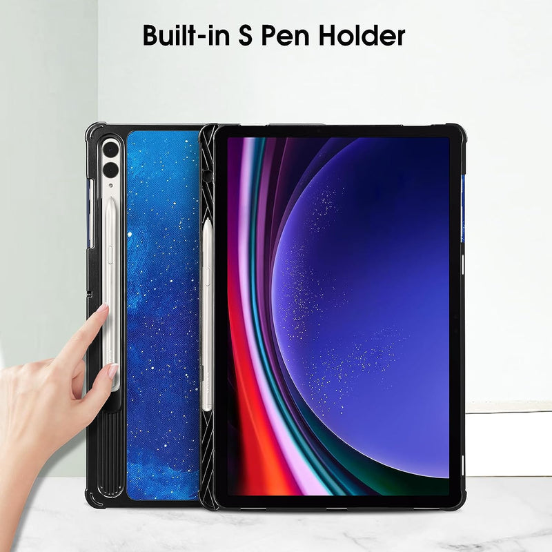 Galaxy Tab S10 Plus (2024)/ Tab S9 Plus (2023) Tri-Fold Slim Case w/ S Pen Holder | Fintie