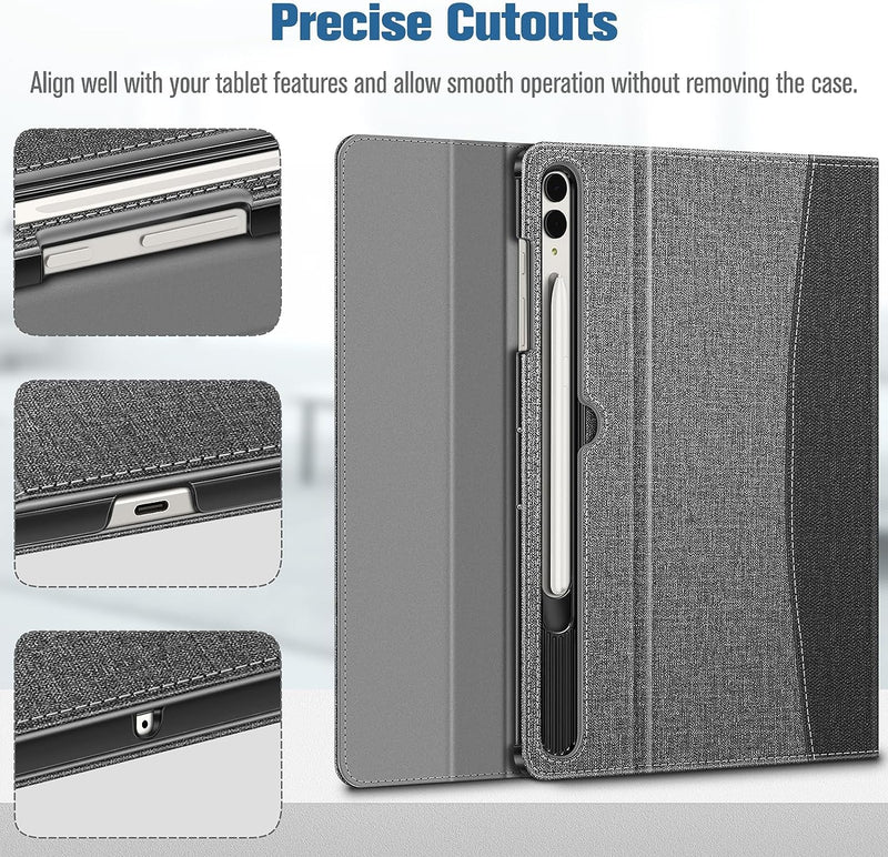 Galaxy Tab S9 Plus Multi-Angle Case w/ Magnetic Closure | Fintie