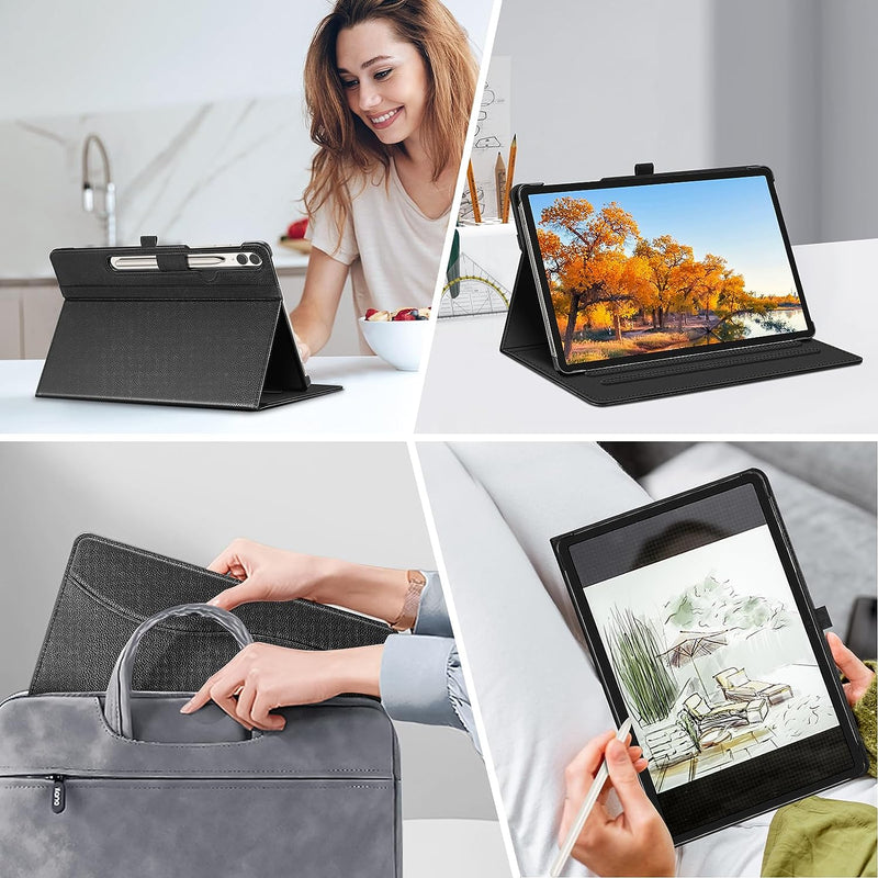 Galaxy Tab S10 Plus/ Tab S9 Plus 12.4" Multi-Angle Case w/ Elastic Band | Fintie
