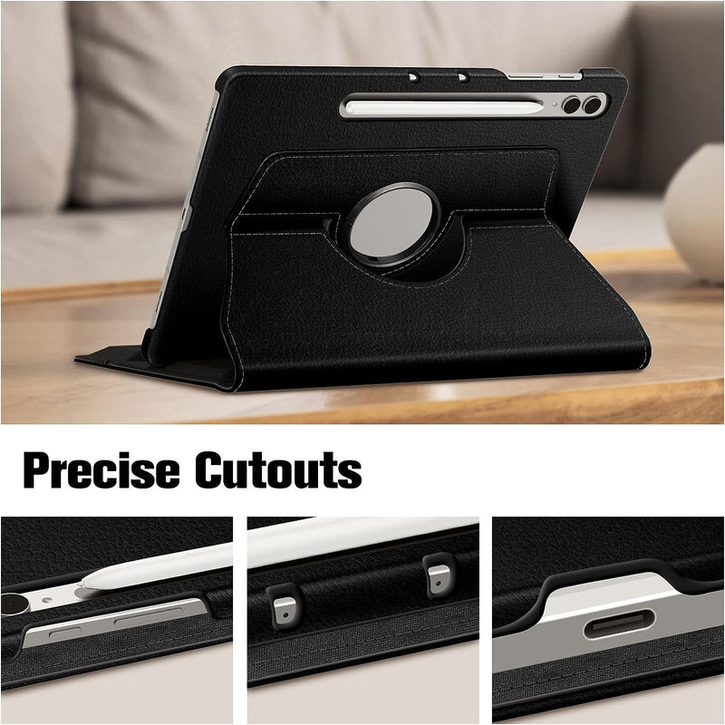 Galaxy Tab S10 Plus/Tab S9 Plus 12.4-inch 360-Degree Rotating Case w/ S Pen Holder | Fintie