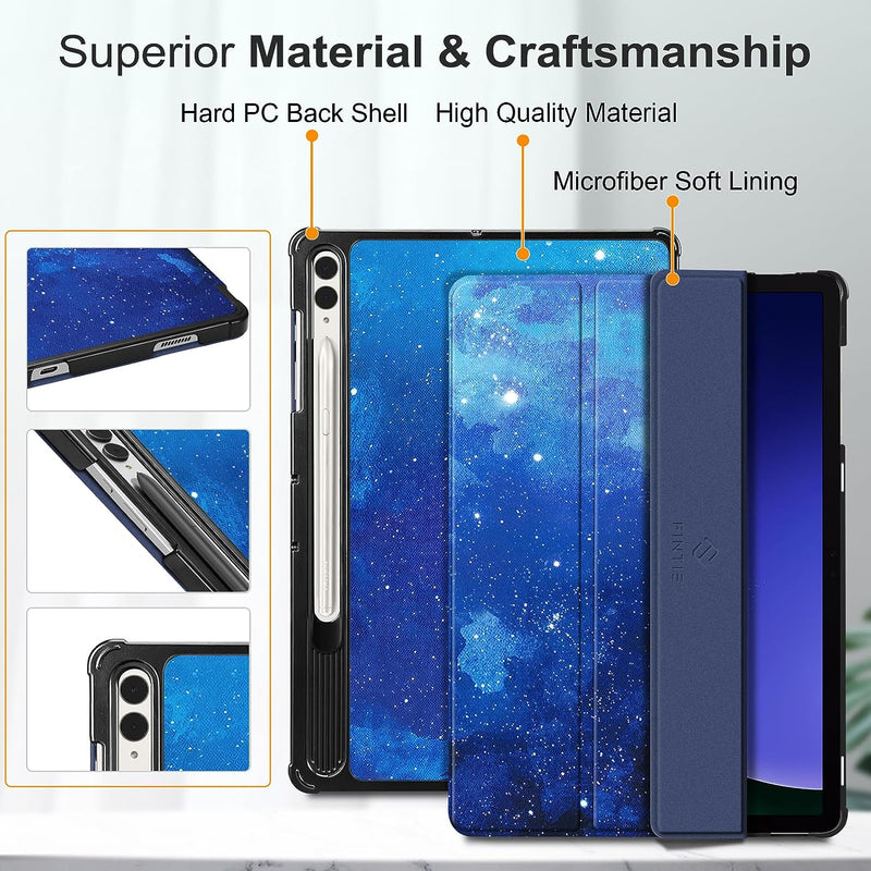 Galaxy Tab S10 Plus (2024)/ Tab S9 Plus (2023) Tri-Fold Slim Case w/ S Pen Holder | Fintie