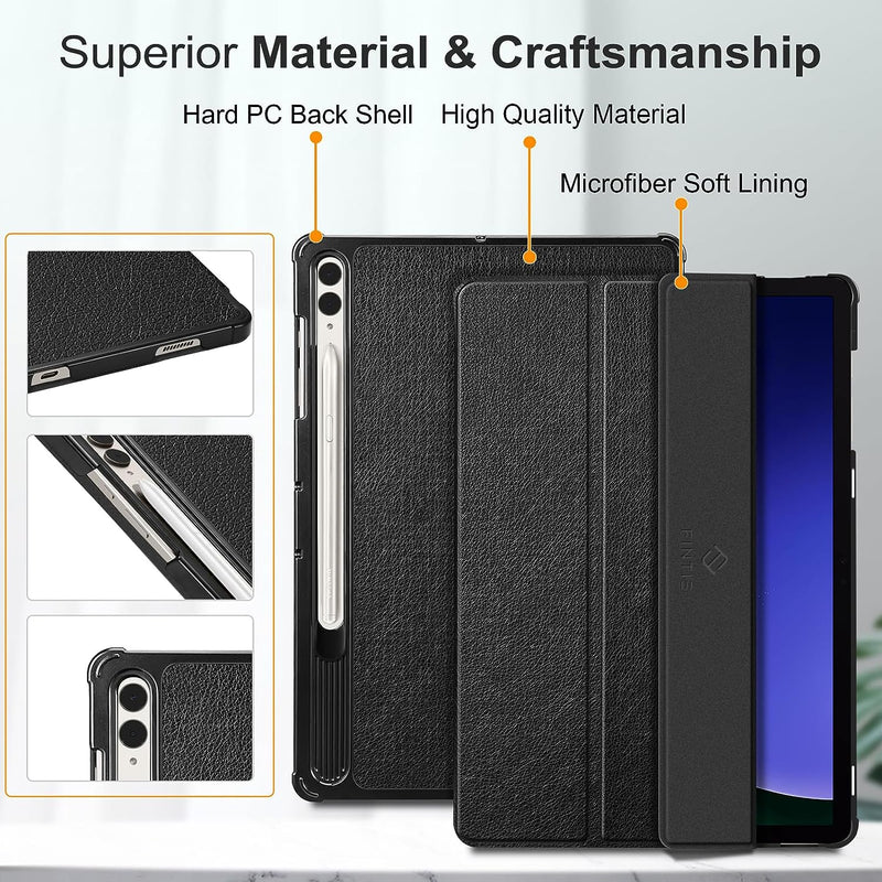 Galaxy Tab S10 Plus (2024)/ Tab S9 Plus (2023) Tri-Fold Slim Case w/ S Pen Holder | Fintie