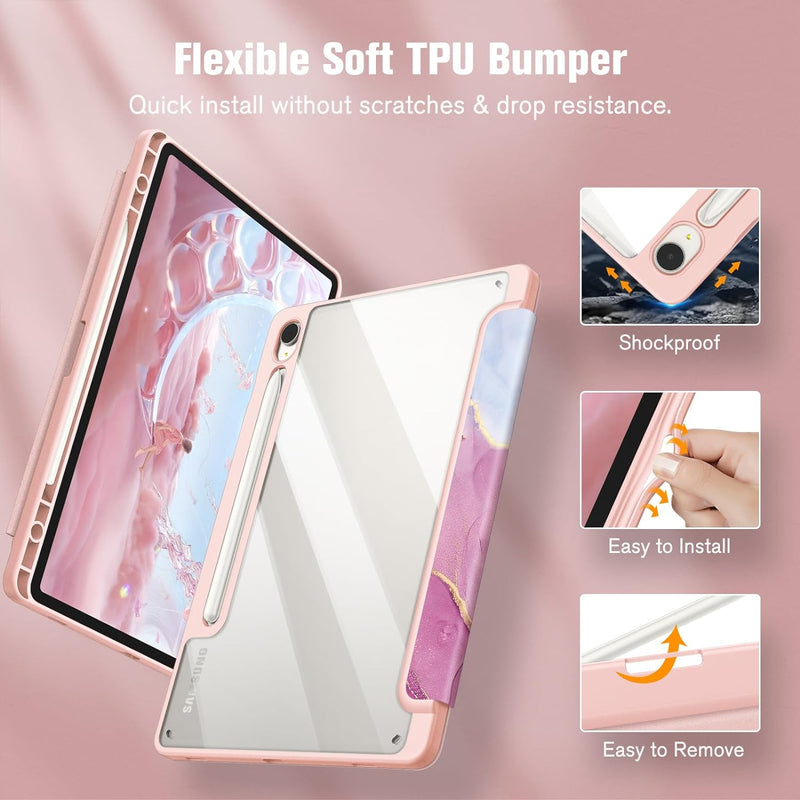 Galaxy Tab S10 FE/Tab S9 FE 10.9"/Tab S9 11" Hybrid Slim Case w/ Pencil Holder | Fintie