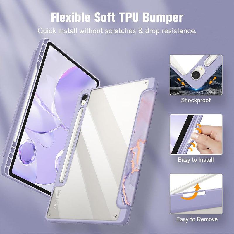Galaxy Tab S10 FE/Tab S9 FE 10.9"/Tab S9 11" Hybrid Slim Case w/ Pencil Holder | Fintie
