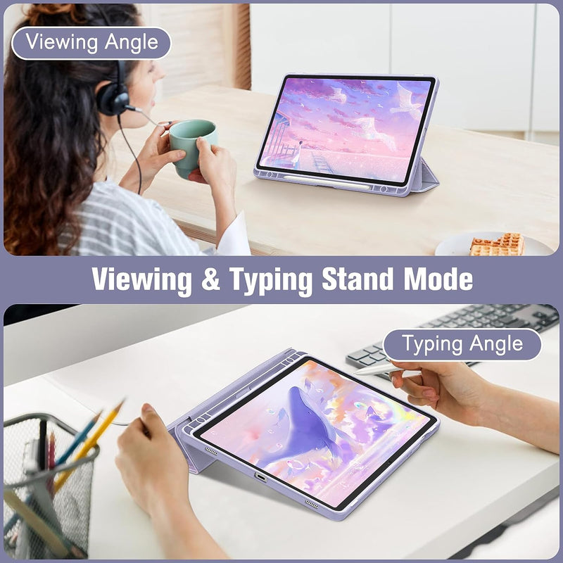 Galaxy Tab S10 FE/Tab S9 FE 10.9"/Tab S9 11" Hybrid Slim Case w/ Pencil Holder | Fintie