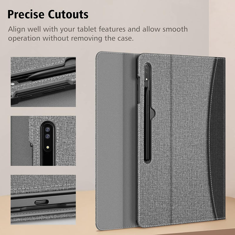 Galaxy Tab S10 Ultra, Tab S9 Ultra 14.6-inch Multiple Angle Portfolio Cover w/ Magnetic Closure | Fintie