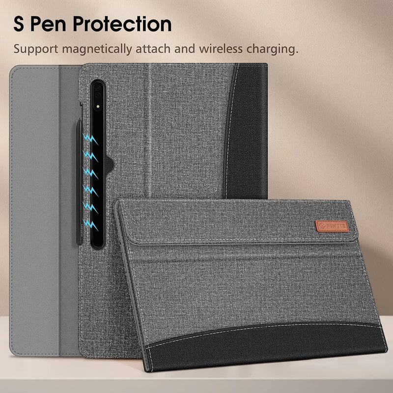 Galaxy Tab S10 Ultra, Tab S9 Ultra 14.6-inch Multiple Angle Portfolio Cover w/ Magnetic Closure | Fintie