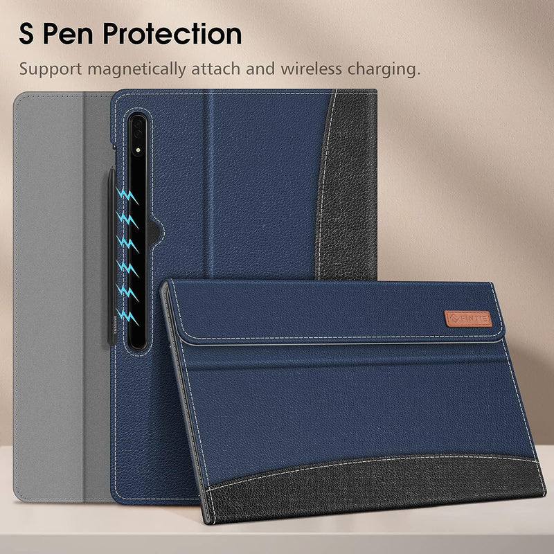 Galaxy Tab S10 Ultra, Tab S9 Ultra 14.6-inch Multiple Angle Portfolio Cover w/ Magnetic Closure | Fintie