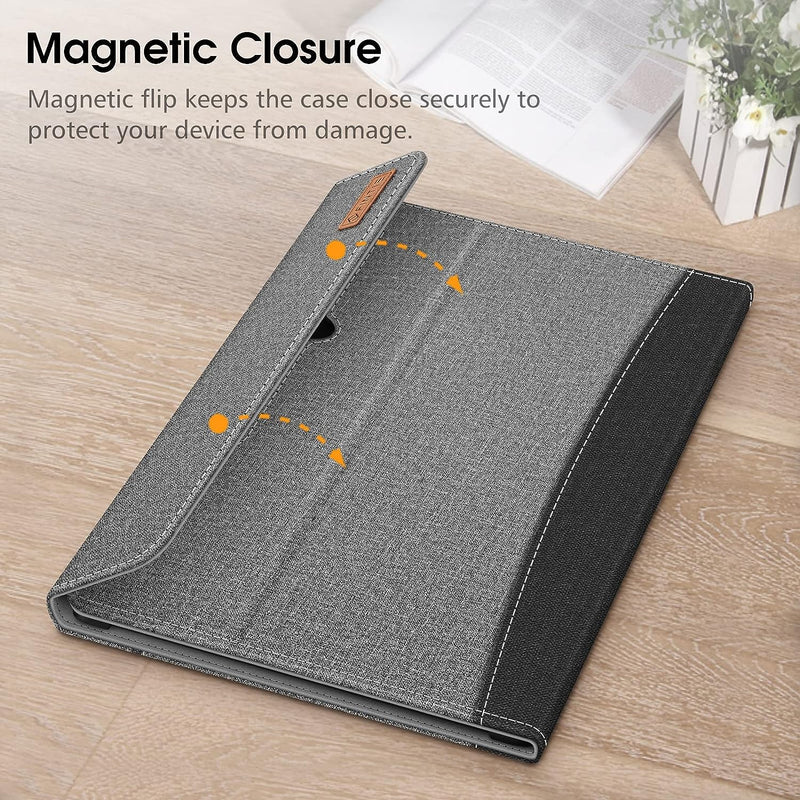 Galaxy Tab S10 Ultra, Tab S9 Ultra 14.6-inch Multiple Angle Portfolio Cover w/ Magnetic Closure | Fintie