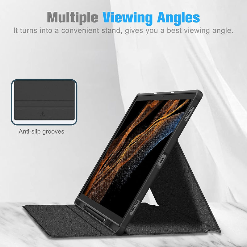 Galaxy Tab S9 Ultra 14.6-inch Multi-Angle Case with Soft TPU Back Cover | Fintie