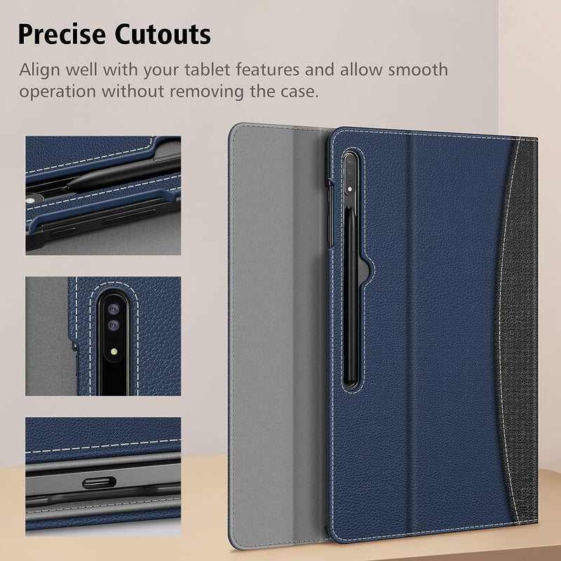 Galaxy Tab S10 Ultra, Tab S9 Ultra 14.6-inch Multiple Angle Portfolio Cover w/ Magnetic Closure | Fintie