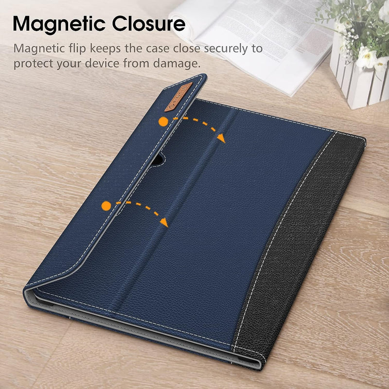 Galaxy Tab S10 Ultra, Tab S9 Ultra 14.6-inch Multiple Angle Portfolio Cover w/ Magnetic Closure | Fintie