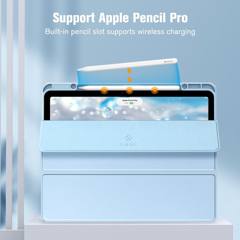 fintie ipad case supports apple pencil pro wireless charging