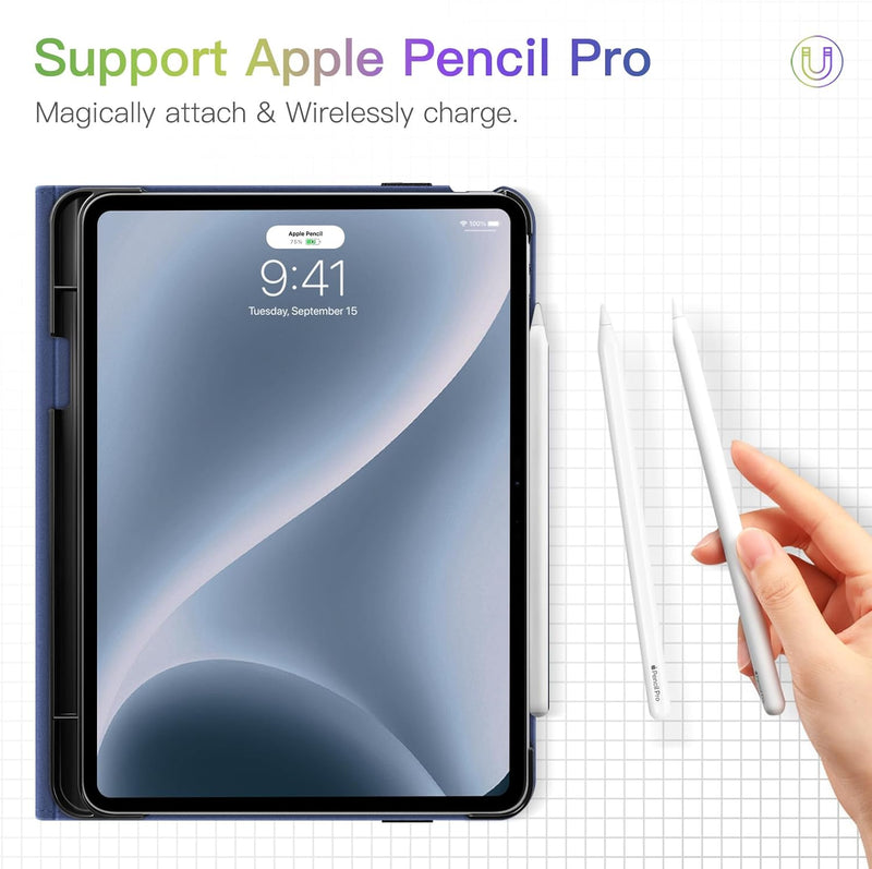 ipencil pro get wireless charging with Fintie case on