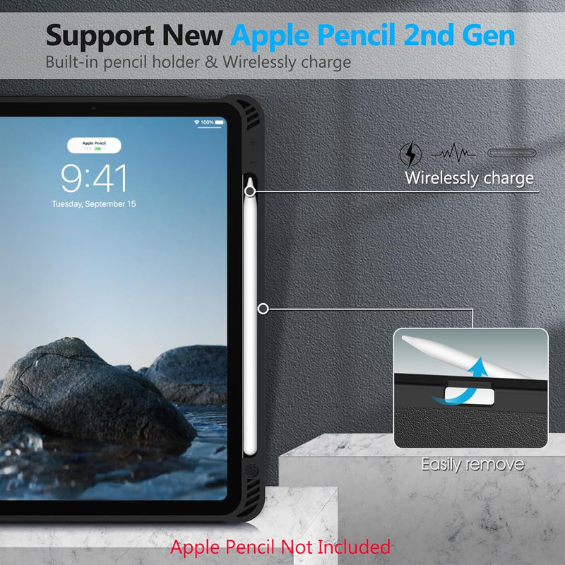 iPad Air 11" (M3/M2 chip, 2025/2024), iPad Air 5th/4th Gen (10.9") Slim Case with Pencil Holder | Fintie