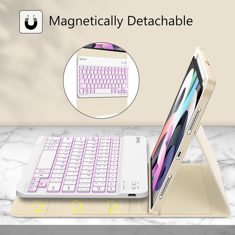 iPad Air 11" (M3 2025, M2 2024)/ iPad Air 5th/4th Gen 10.9" Backlight Keyboard Case | Fintie