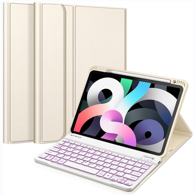 iPad Air 11" (M3 2025, M2 2024)/ iPad Air 5th/4th Gen 10.9" Backlight Keyboard Case | Fintie