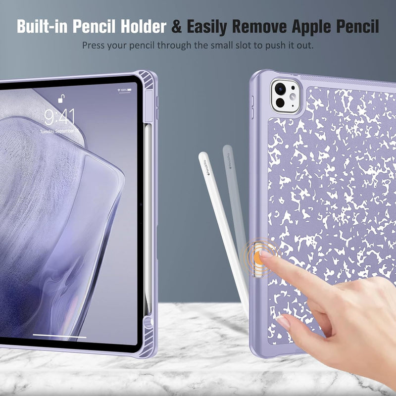 iPad Pro 11" (M4 chip, 2024) SlimShell Case with Pencil Holder | Fintie