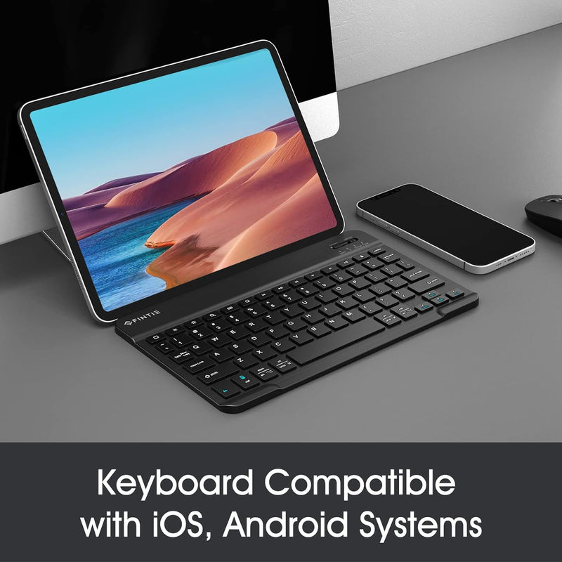 10-Inch Ultrathin Wireless Bluetooth Keyboard for iPad/iPhone/Android Tablets | Fintie