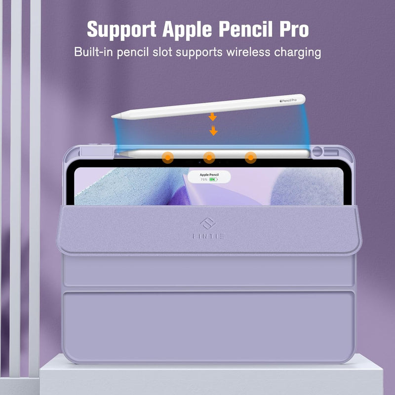 Fintie ipad pro case supports Apple Pencil Pro wireless charging