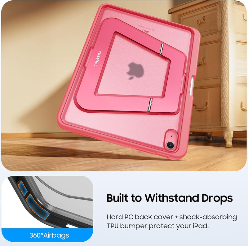 Fintie Shockproof Case for iPad 11th Gen (A16, 2025)/iPad 10th Gen, Slim Frosted Protective Cover with Multi-Angle Stand