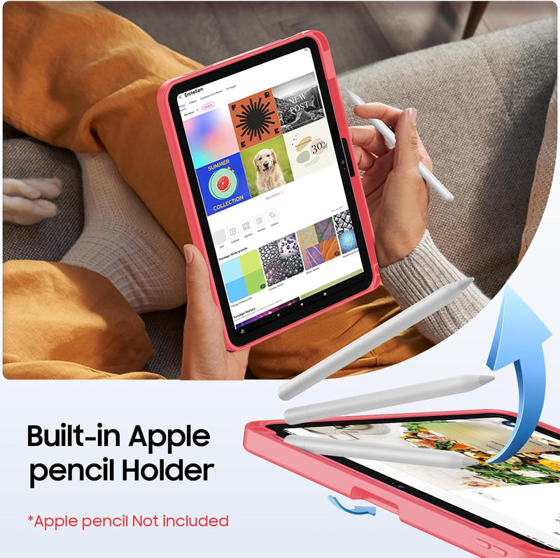Fintie Shockproof Case for iPad 11th Gen (A16, 2025)/iPad 10th Gen, Slim Frosted Protective Cover with Multi-Angle Stand
