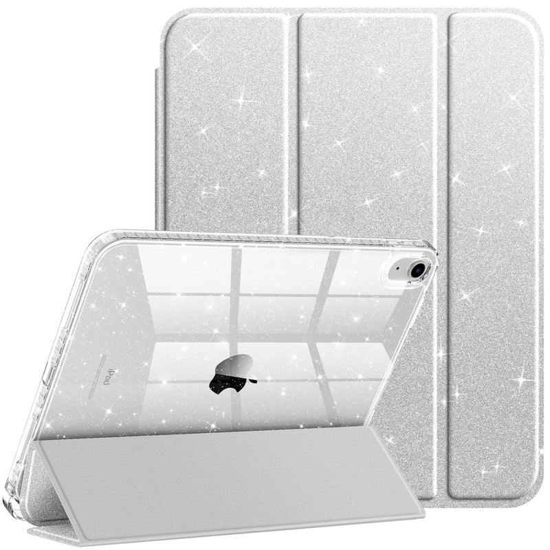 Glittering Slim Case for iPad A16 Chip 11th Gen/iPad 10th Gen w/Clear Back Shell & Pencil Holder | Fintie