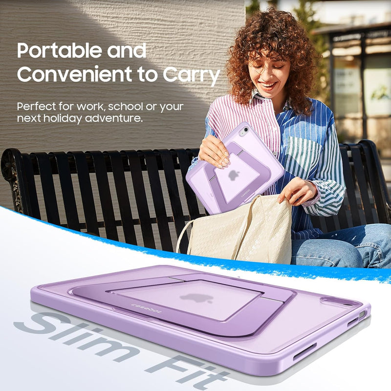Fintie Shockproof Case for iPad 11th Gen (A16, 2025)/iPad 10th Gen, Slim Frosted Protective Cover with Multi-Angle Stand