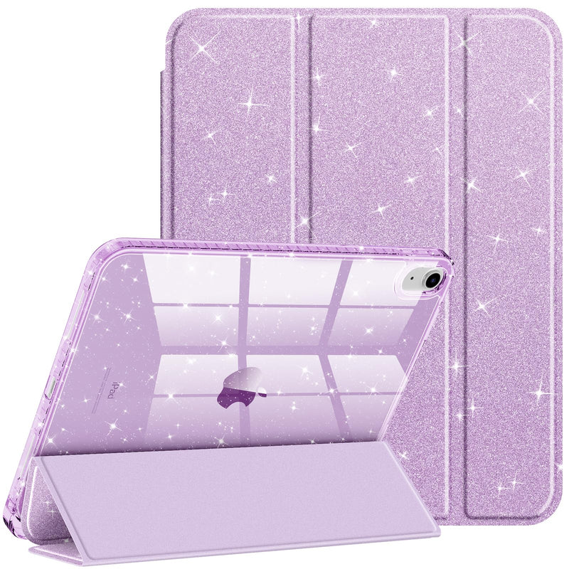 Glittering Slim Case for iPad A16 Chip 11th Gen/iPad 10th Gen w/Clear Back Shell & Pencil Holder | Fintie